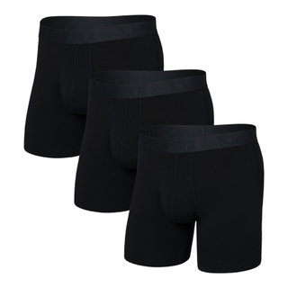 SAXX Boxershorts Droptemp Cooling Cotton Boxer Brief Fly black men's - 3 pieces